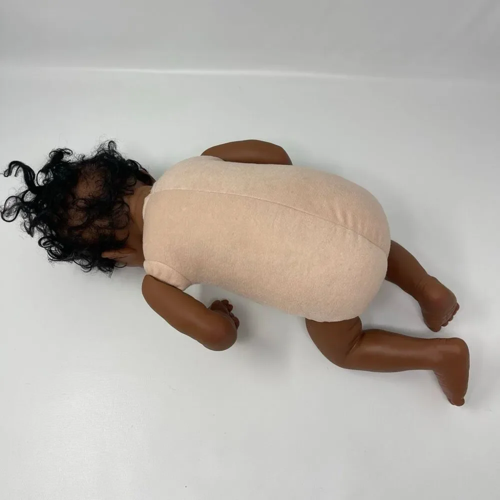 Joanna Kazmierczak Reborn Newborn Doll African American Soft Body 17” Preowned